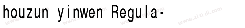 houzun yinwen Regula字体转换 houzun yinwen Regula字体转换
